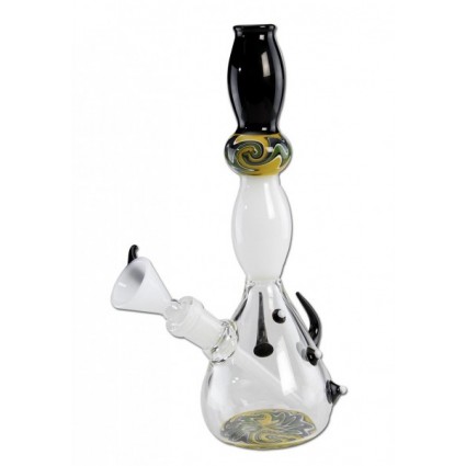 Glass Bong with Horns yellow